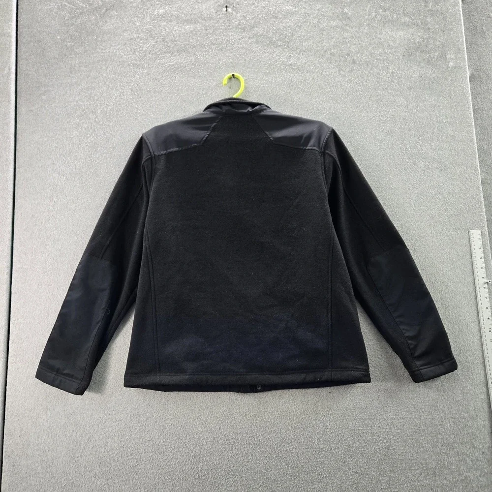 Eddie Bauer Men Jacket L‎ Black Gorpcore Logo Travex Zipper Long Sleeve